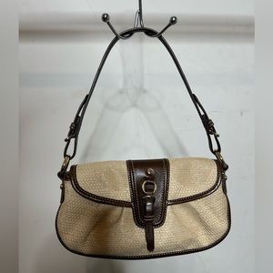 DKNY linen and leather purse NWOT